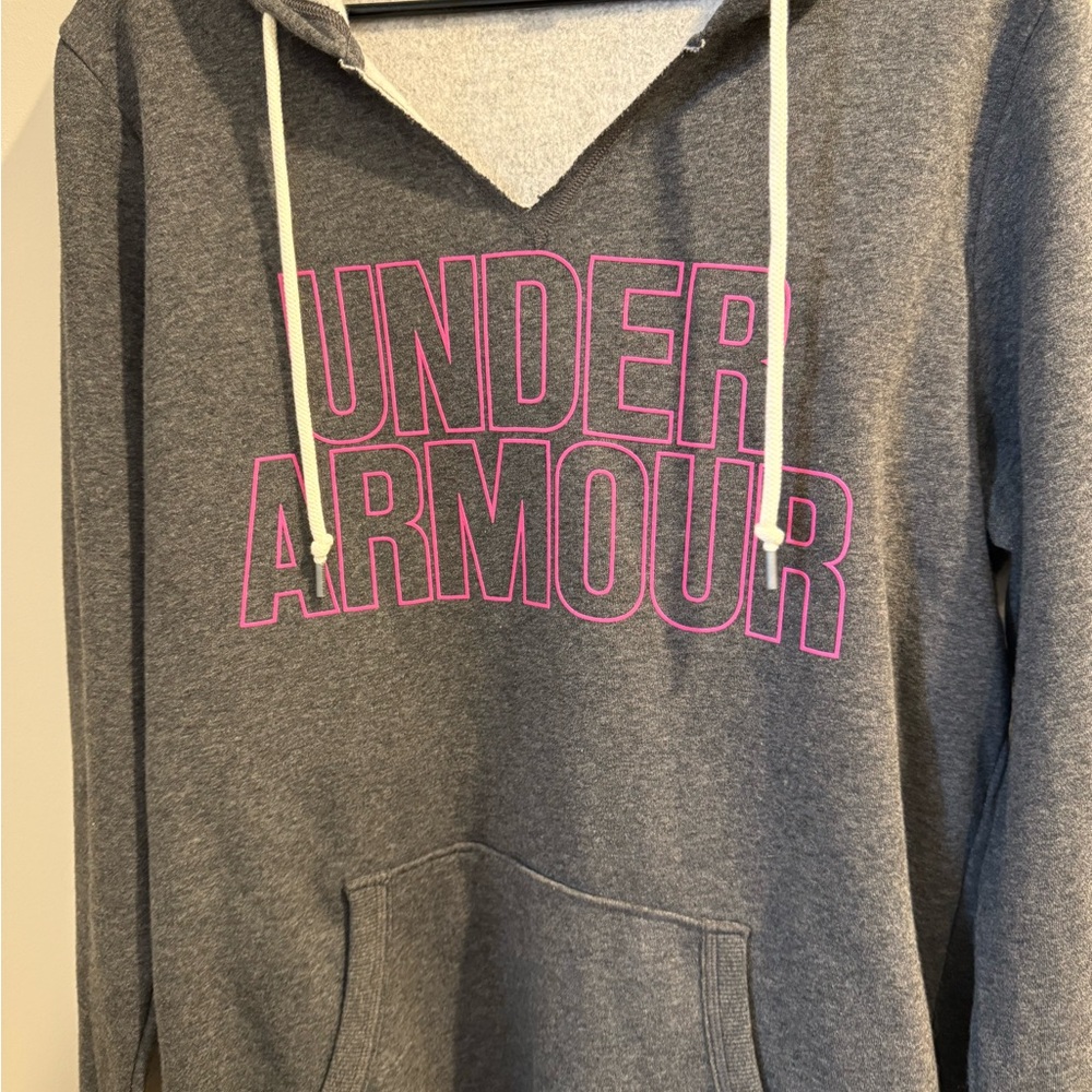 Women’s Under Armour Light Gray and Dark Gray Sweatshirt